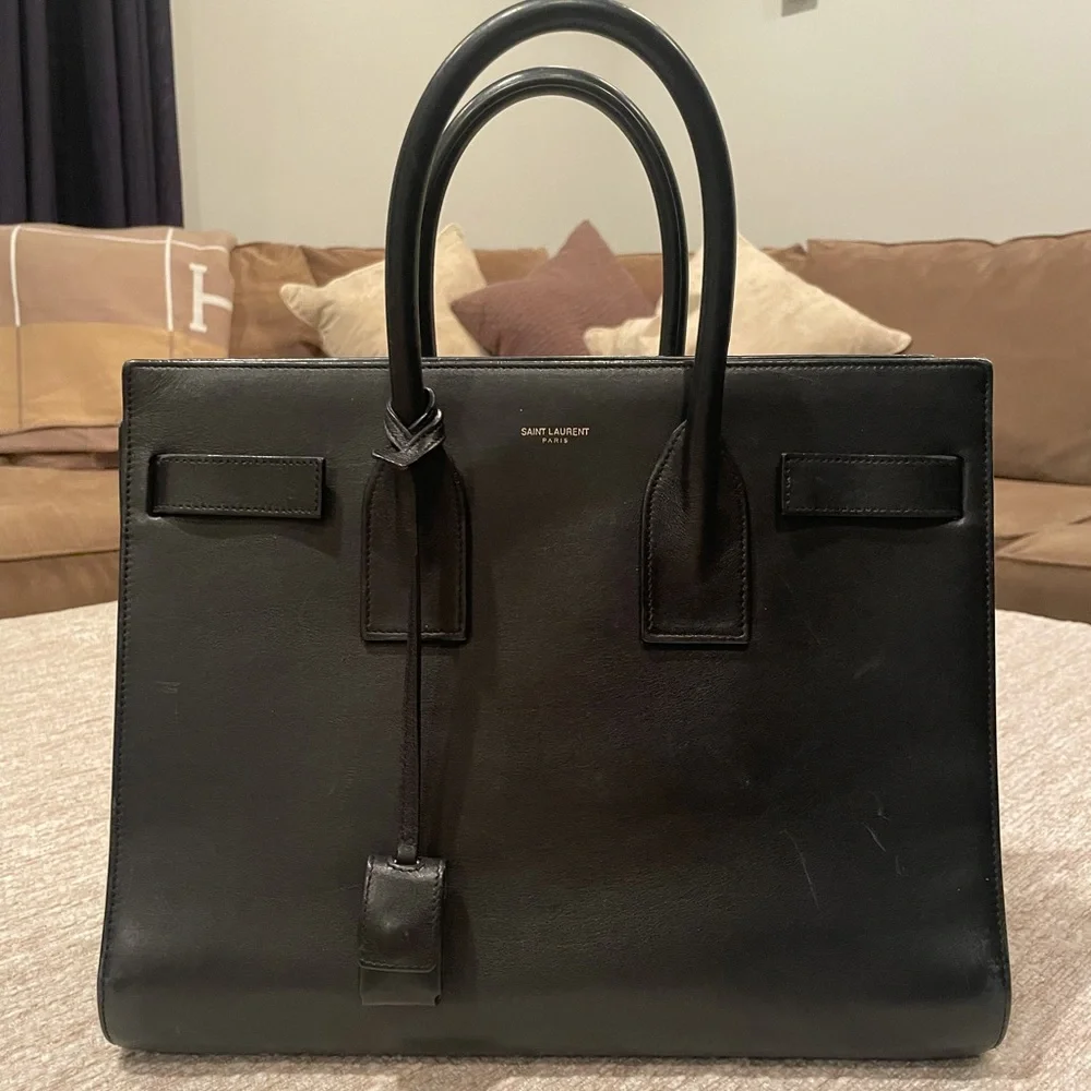 Saint Laurent Carryall Sac De Jour Leather Satchel - Picture 1 of 13